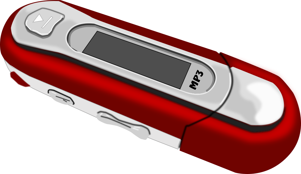OnlineLabels Clip Art A Red old style MP3 Player